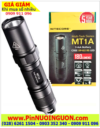 Nitecore MT1A , Đèn pin Kẹp áo Nitecore MT1A bóng XP-G2 R5 với 180Lumens chiếu xa 115m chính hãng 